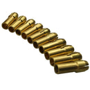 0.5-3.2mm Brass Collet Drill Chuck For Rotary Tools Electric Grinding Drill Collect Chuck Holder Pack of 10 (4.8mm Shank Dia.)