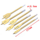 6 pieces HSS Metric 10-25mm Titanium Coated Drill Bit Woodworking Flat Drill