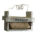 Square Iron Linen Decorative Flower Pot Succulent Planter Plant Holder