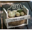Square Iron Linen Decorative Flower Pot Succulent Planter Plant Holder