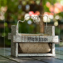 Square Iron Linen Decorative Flower Pot Succulent Planter Plant Holder
