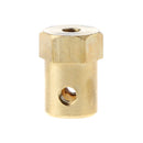 Diameter 0.24inch Brass Flexible Couplings Hexagon Coupler For Robots Toy Car Model Making
