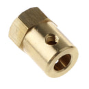 Diameter 0.24inch Brass Flexible Couplings Hexagon Coupler For Robots Toy Car Model Making
