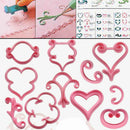 12 Piece Fondant Flower Pattern Mould Cake Decorating Bake Mold Cutter Tool