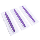 3 Piece Cake Icing Comb Plastic Sugar Craft Cream Scrapers Baking Tool