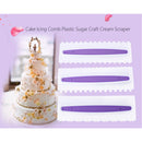 3 Piece Cake Icing Comb Plastic Sugar Craft Cream Scrapers Baking Tool