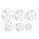 6pcs Plastic Fondant Rose Mold Cake Decorating Mould Kitchen Supply 5-10cm