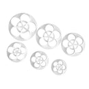 6pcs Plastic Fondant Rose Mold Cake Decorating Mould Kitchen Supply 5-10cm