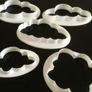 5 Piece Fondant Cloud Pattern Mould Cake Decorating Mold Cutter Kitchen Tool