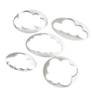 5 Piece Fondant Cloud Pattern Mould Cake Decorating Mold Cutter Kitchen Tool