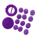 14 Piece Plastic Cupcake Heart Theme Mould Cake Paste Decorating Mold Cutter