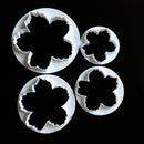 4pcs Cookies Cutter Paste Peony Mold Pastry Tool Biscuit Baking Cake Topper