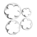 4pcs Cookies Cutter Paste Peony Mold Pastry Tool Biscuit Baking Cake Topper