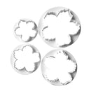 4pcs Cookies Cutter Paste Peony Mold Pastry Tool Biscuit Baking Cake Topper