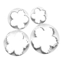 4pcs Cookies Cutter Paste Peony Mold Pastry Tool Biscuit Baking Cake Topper