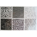 6pcs Hawaiian Floral Texture Sheet Set Cupcake Baking Tool DIY Craft Clear