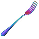 COLORFUL STAINLESS STEEL MODERN DESIGN TABLE DINNER STEAK FORK HOME CUTLERY