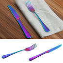 COLORFUL STAINLESS STEEL MODERN DESIGN TABLE DINNER STEAK FORK HOME CUTLERY