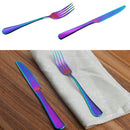 COLORFUL STAINLESS STEEL MODERN DESIGN TABLE DINNER STEAK FORK HOME CUTLERY