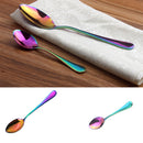 Stainless Steel Cutlery Dining Table Dinner Soup Spoon Tableware Colorful