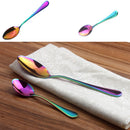 Stainless Steel Cutlery Dining Table Dinner Soup Spoon Tableware Colorful