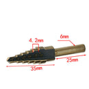 3Pieces Large Cone High Speed Steel Step Hole Cutting Drill Bit Set Cutter