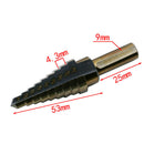 3Pieces Large Cone High Speed Steel Step Hole Cutting Drill Bit Set Cutter
