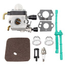 Carburetor + Air Filter + Fuel Line + Spark Plug + Primer Bulb + Gasket Parts