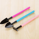 3pc Shovel Rake Spade Wood Handle Metal Head Kids Toy Mini Garden Hand Tools