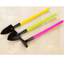 3pc Shovel Rake Spade Wood Handle Metal Head Kids Toy Mini Garden Hand Tools