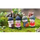 2 Pair Winter Old Couple Miniature Fairy Garden Bonsai Micro Landscape Decor