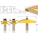 3 Pcs Large Elaborate Chair Rail Molding Router Bit 1/2'' Inch Shank Wood Milling Cutter Multiform Multi-Profile Cutter