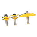 3 Pcs Large Elaborate Chair Rail Molding Router Bit 1/2'' Inch Shank Wood Milling Cutter Multiform Multi-Profile Cutter
