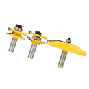 3 Pcs Large Elaborate Chair Rail Molding Router Bit 1/2'' Inch Shank Wood Milling Cutter Multiform Multi-Profile Cutter