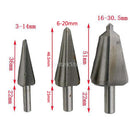 3 Pieces of Umbrella Drill Bit Cone Chamfer Bits Taper Chamfer Cutter Reamer High Speed Steel