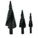 3Pcs Step Drill Bit Set +1 Starter Center Hole Roll Spring Loaded Marking Starting Hole Drill Tool