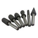 6Pcs Rotary Burr Bits Shank Engraving Bit Cutter Burr Wood Working Rotary Tools Cylinder Cutting Too