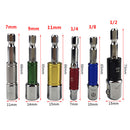 6Pcs Hex Bit Socket Set 1/2''-3/8''-1/4'' Square Head Colorful Extension Bar Drill Socket Adapter Sets Driver Tool