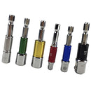 6Pcs Hex Bit Socket Set 1/2''-3/8''-1/4'' Square Head Colorful Extension Bar Drill Socket Adapter Sets Driver Tool