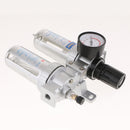 3 In 1 Twin Air Filter Pressure Regulator Gauge Kit Water/Oil Trap Separator