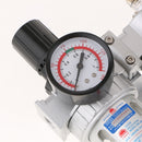 3 In 1 Twin Air Filter Pressure Regulator Gauge Kit Water/Oil Trap Separator