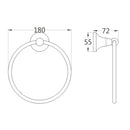 Antique Brass Round Bathroom Towel Ring Towel Rack Holder Robe Hanger
