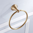 Antique Brass Round Bathroom Towel Ring Towel Rack Holder Robe Hanger