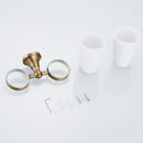 Bathroom Double Tumbler Holders Wall-mounted Toothbrush Holder Antique Style