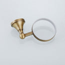Anqitue Full Copper Toilet Brush/Toilet Brush Shelf /Ceramic Toilet Cup Set