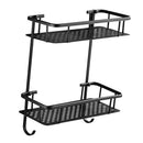 Corner Brass Black Shelf Storage Shower Bath Bathroom Shampoo Organiser