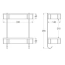 Corner Brass Black Shelf Storage Shower Bath Bathroom Shampoo Organiser