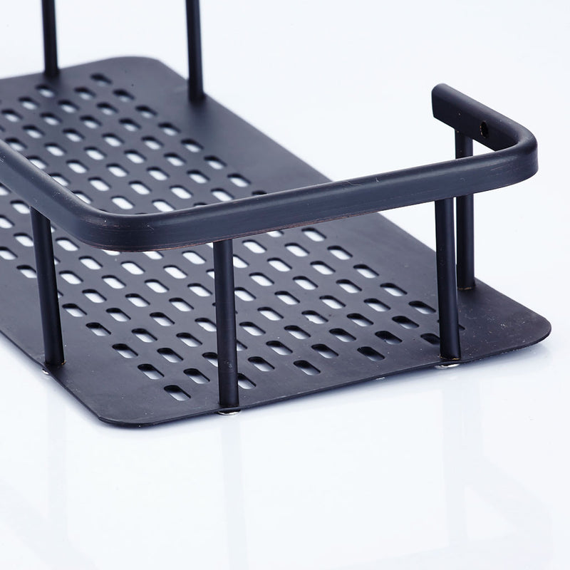 1 Tier Corner Shower Basket Bathroom Rectangle Shelf Rack Organiser Storage