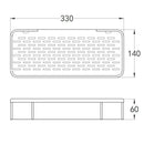 1 Tier Corner Shower Basket Bathroom Rectangle Shelf Rack Organiser Storage