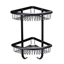 2 Tiers Corner Shelf Storage Shower Bath Bathroom Caddy Organiser with Hook